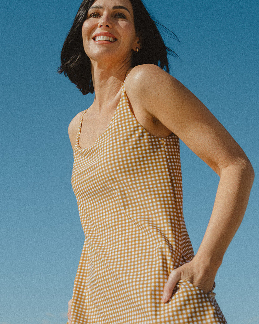peppermint swim dress - FINAL SALE