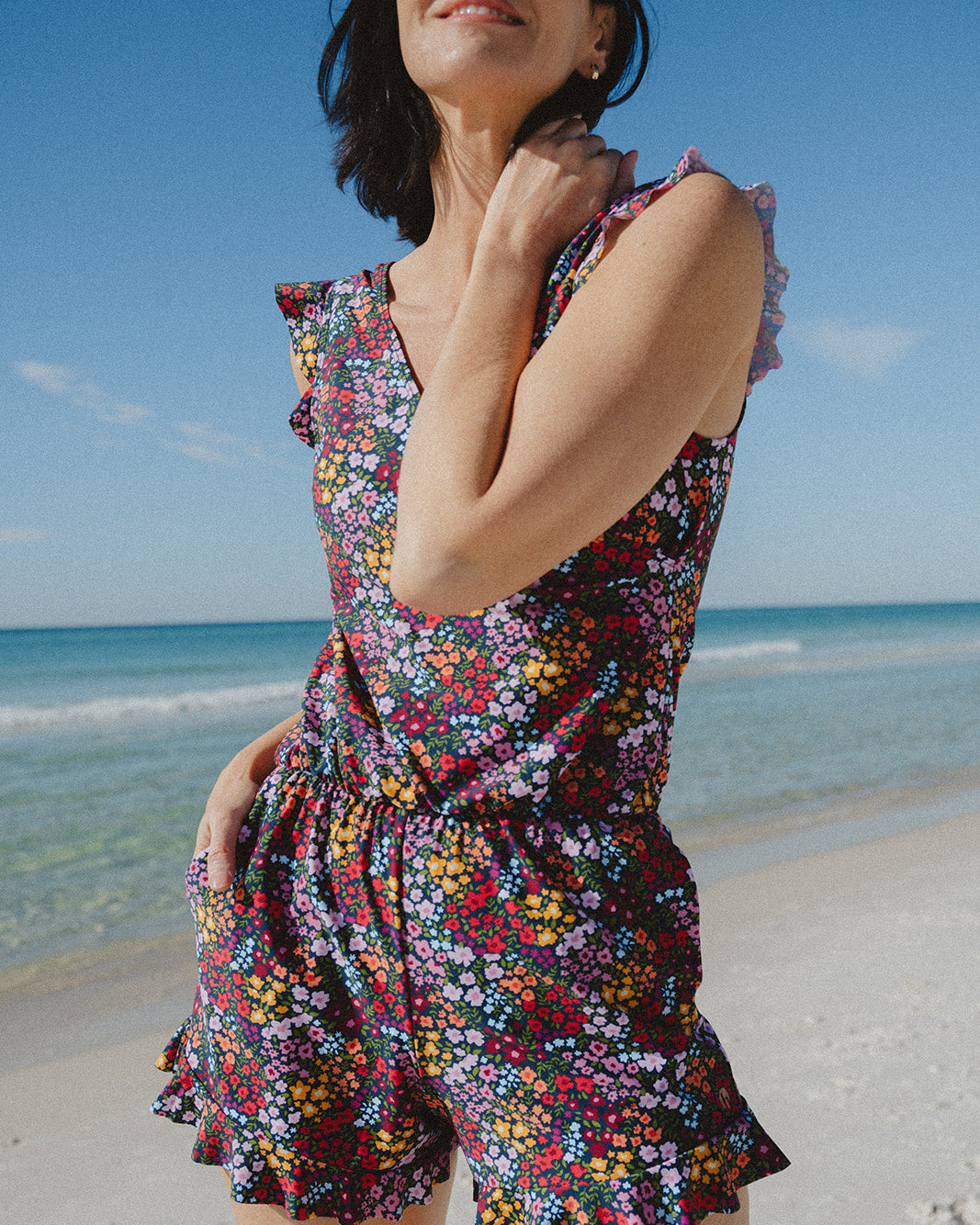 ginger swim romper - FINAL SALE