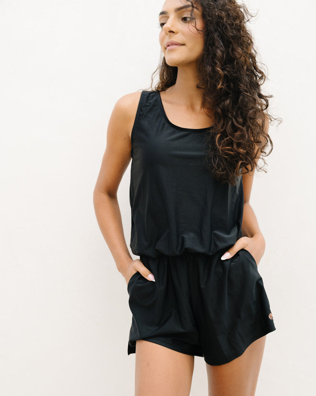 sage swim romper - FINAL SALE