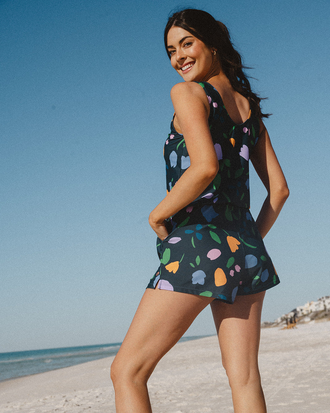 sage swim romper - FINAL SALE