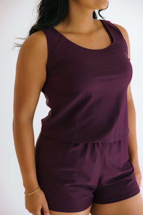 Sage Swim Romper – Honey Mark